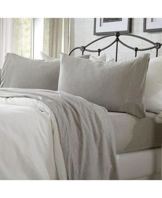 Linery Co. Heathered Melange Cotton Jersey Knit Sheet Set