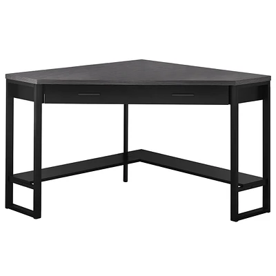 Corner Computer Desk 42" Sturdy Wood and Metal Frame for Home or Office Use