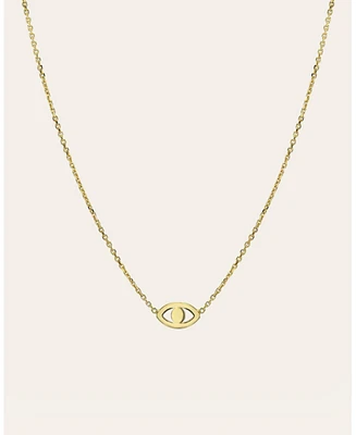 14k Gold Mini Evil Eye Necklace