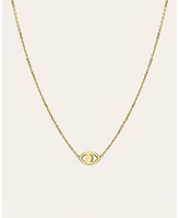 14k Gold Mini Evil Eye Necklace