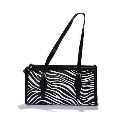 Women's Zebra Black & White Handbag