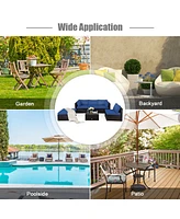 Gymax 6PCS Rattan Pa