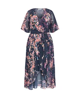 City Chic Plus Lovers Lane Print Dress
