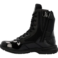 Rocky Men's Cadet 8" Black Side Zip Public Service Boot