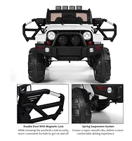 12V Electric Ride On Truck with Parental Remote Control and Led Lights