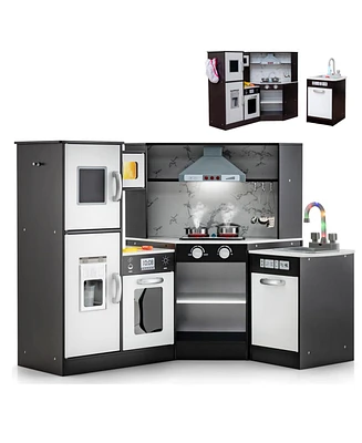 Kids Corner Pretend Kitchen Playset with Separated Washing Basin