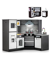 Kids Corner Pretend Kitchen Playset with Separated Washing Basin