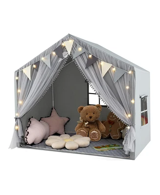 Large Toddler Playhouse Tent with Door Curtains Windows