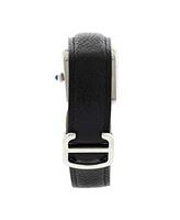 Pre-Owned Cartier Tank Solo Quartz Watch in Stainless Steel and Leather 24mm