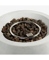 Mondawe 24-inch-Round Outdoor Propane Fire Pit Table Free Lava Rocks