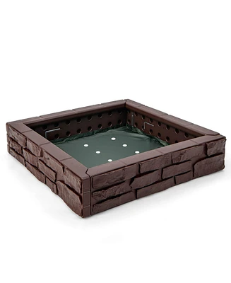 2-In-1 Hdpe Kids Sandbox with Cover and Bottom Liner