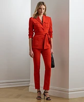 Lauren Ralph Petite Stretch Cady Cropped Pants