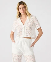 Steve Madden Women's Sandra Lace Button-Front Shirt