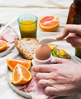 Rsvp International 8-Piece Porcelain Egg Cups and Spoon Set