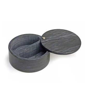 Rsvp International 5 Ounce Marble Salt Box with Hinged Lid
