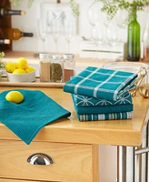 Design Imports Assorted Everyday Cotton Dishtowel and Dishcloth, Set of 5