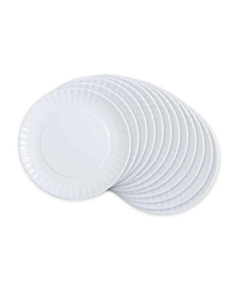 Design Imports Melamine 12-Pc. Round Party or Picnic Plate Set, Service for 12