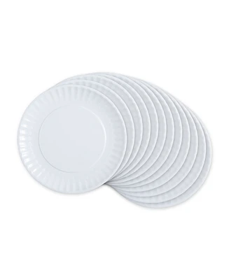 Design Imports Melamine 12-Pc. Round Party or Picnic Plate Set, Service for 12