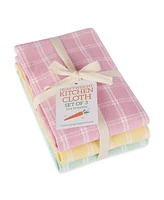 Design Imports Spring Windowpane Plaid Heavyweight Dishcloth, Set of 3