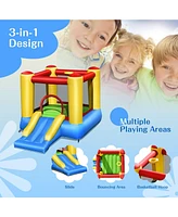 Kids Inflatable Bounce House with Slide and 480W blower
