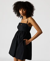 Steve Madden Women's Meadow Sleeveless Cotton Fit & Flare Mini Dress