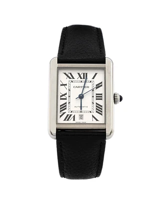 Pre-Owned Cartier Tank Solo Automatic Watch in Stainless Steel and Leather 31mm