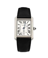 Pre-Owned Cartier Tank Solo Automatic Watch in Stainless Steel and Leather 31mm