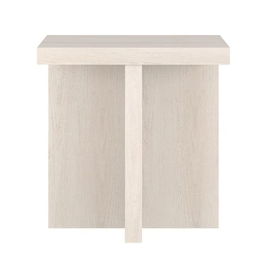 Modern Square Wood End Table 22-Inch Compact Side Table for Home Decor
