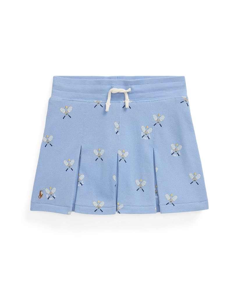 Polo Ralph Lauren Toddler and Little Girls Tennis Print Stretch Mesh Skirt