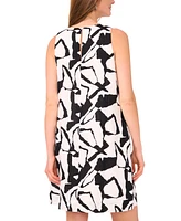 Msk Women's Printed Boat-Neck Shift Dress