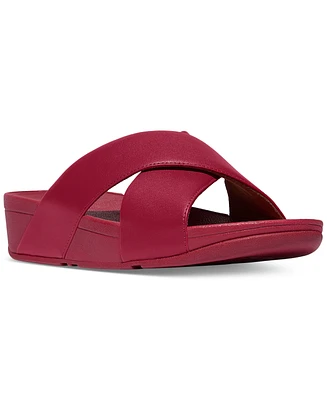 FitFlop Women's Lulu Crisscross Slide Leather Sandals