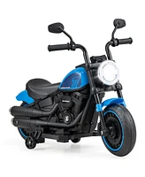 Kids Electric Motorcycle with Training Wheels and Led Headlights