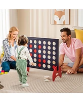 4-in-a-row Game Set Wooden Jumbo 4-to-Score with Carrying Bag