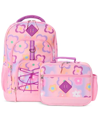 InMocean Big Girls Flower Backpack & Lunch Bag Set