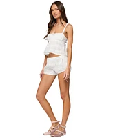 Edikted Women's Mina Backless Eyelet Babydoll Top