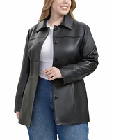 Bgsd Plus Sofia Leather Car Coat