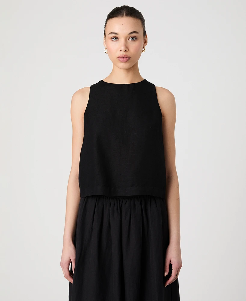 French Connection Women's Birdie Crewneck Sleeveless Top