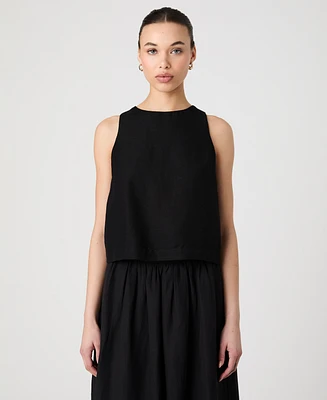 French Connection Women's Birdie Crewneck Sleeveless Top