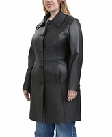 Bgsd Plus Maisy Leather Long Coat