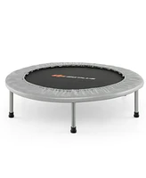 36 Inch Mini Folding Trampoline Portable Recreational Fitness Rebounder-Silver