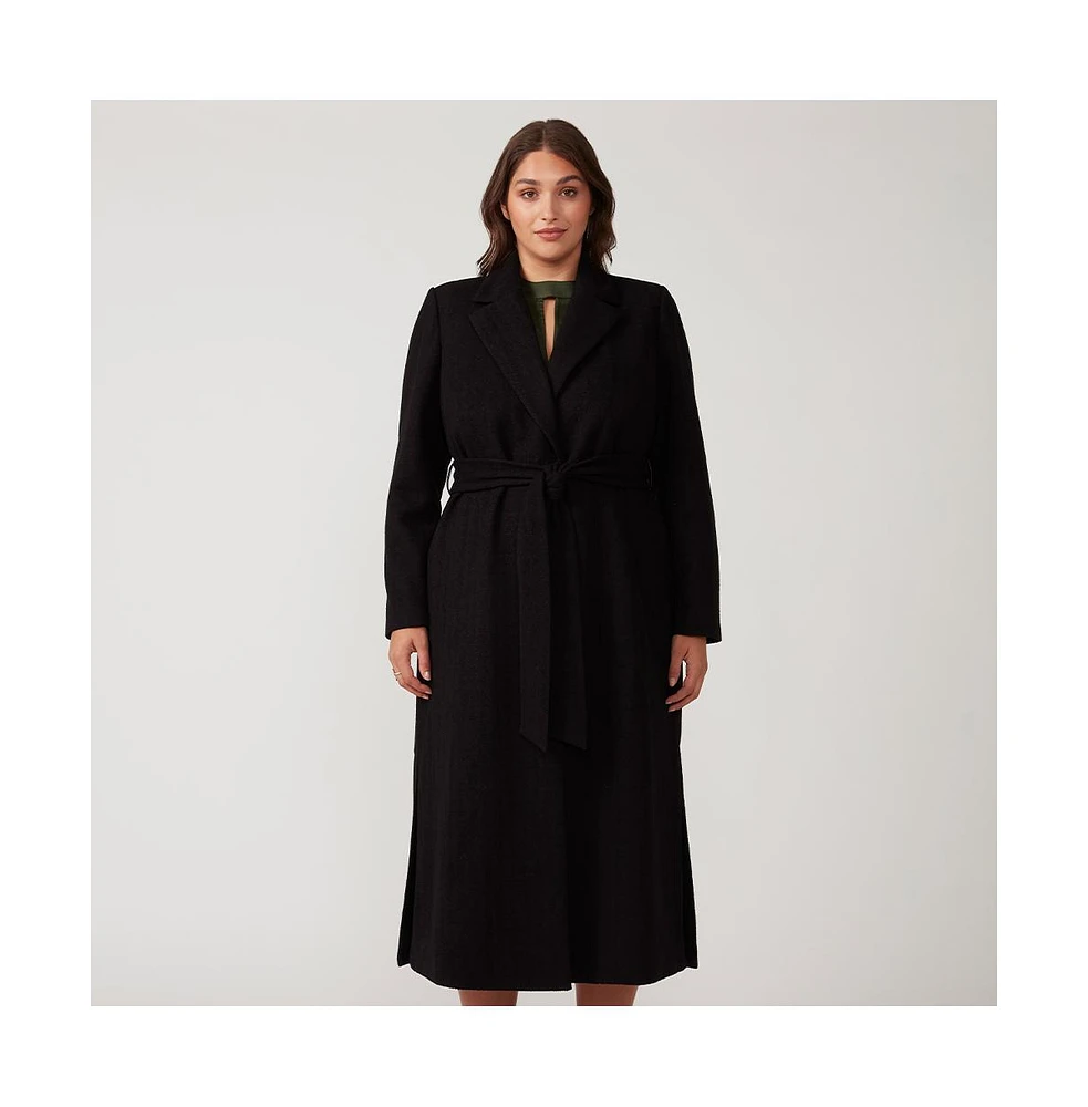 Estelle Charmed Robe Black Long Below Knee Coat