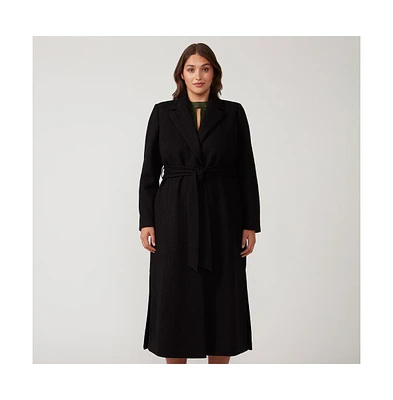 Estelle Charmed Robe Black Long Below Knee Coat