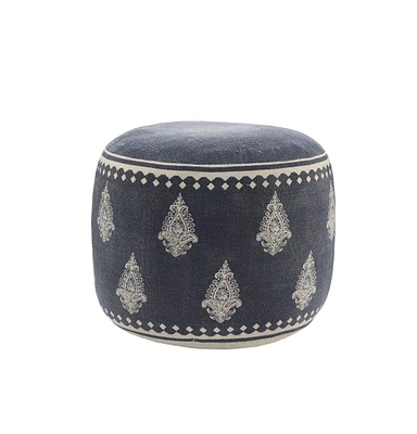 Soft Cotton Ottoman for Living Room Seating and Footrest