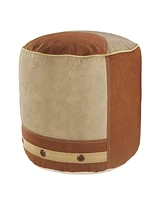 Cotton Ottoman with Soft Cushioned Top for Relaxation