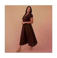 Estelle Aubrey V-Neck Midi Dress