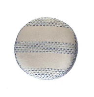 Soft Cotton Blend Ottoman for Footrest Storage and Home Decor