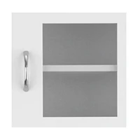 Pantry Cabinet with Two Door Panels and Side Open Shelves