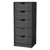 Five Drawer Standard Chest for Bedroom Storage and Clothes Organization