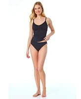 CeCe Women's La Vie A Mer Textured Button-Front Tankini Top