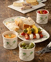 Belleek Pottery Shamrock Dip Bowls, 4 Pieces
